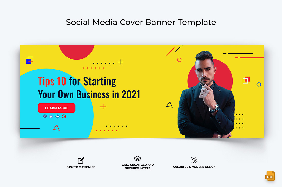 Startups Business Facebook Cover Banner Design-019