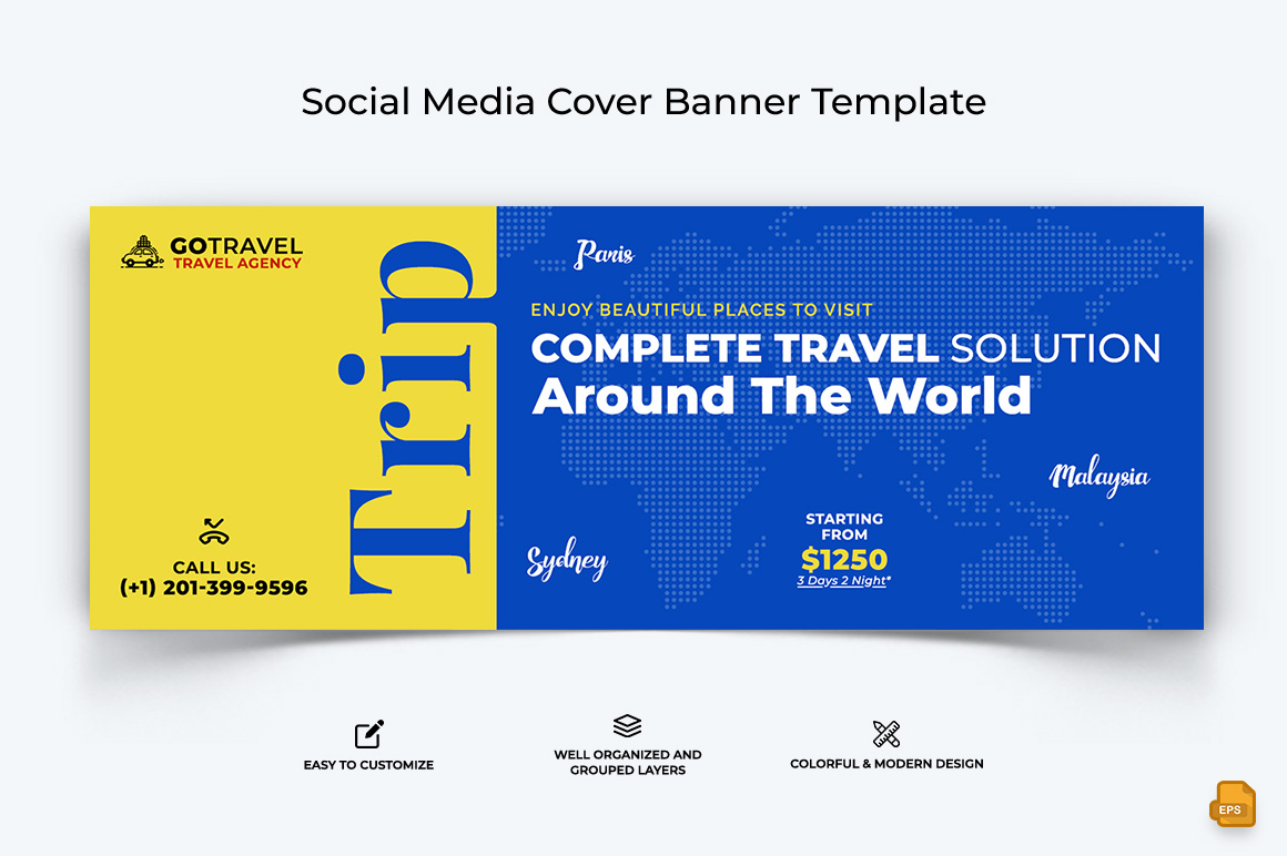 Travel Facebook Cover Banner Design-018