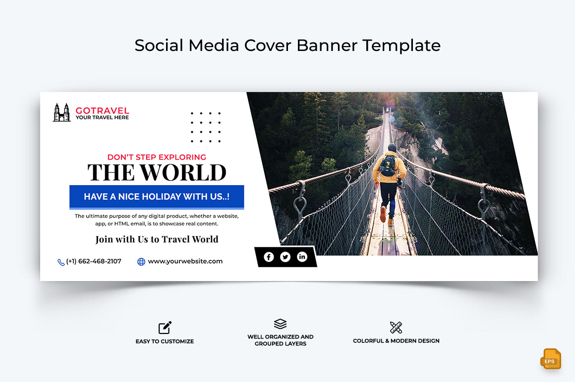 Travel Facebook Cover Banner Design-024