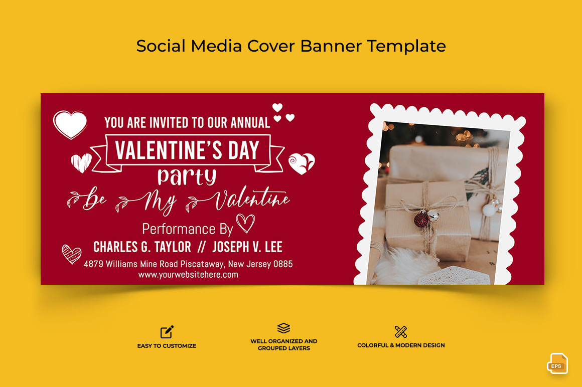 Valentines Day Facebook Cover Banner Design-010