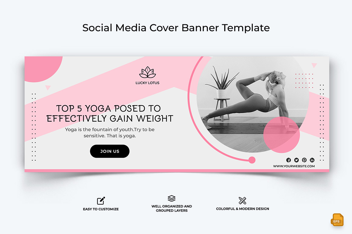 Yoga and Meditation Facebook Cover Banner Design-027