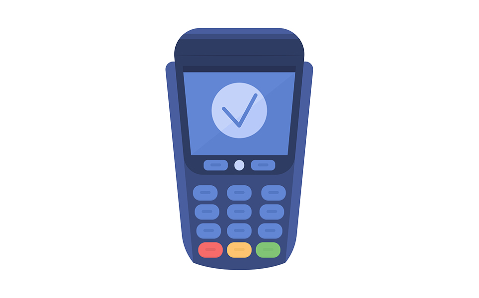 NFC terminal semi flat color vector object