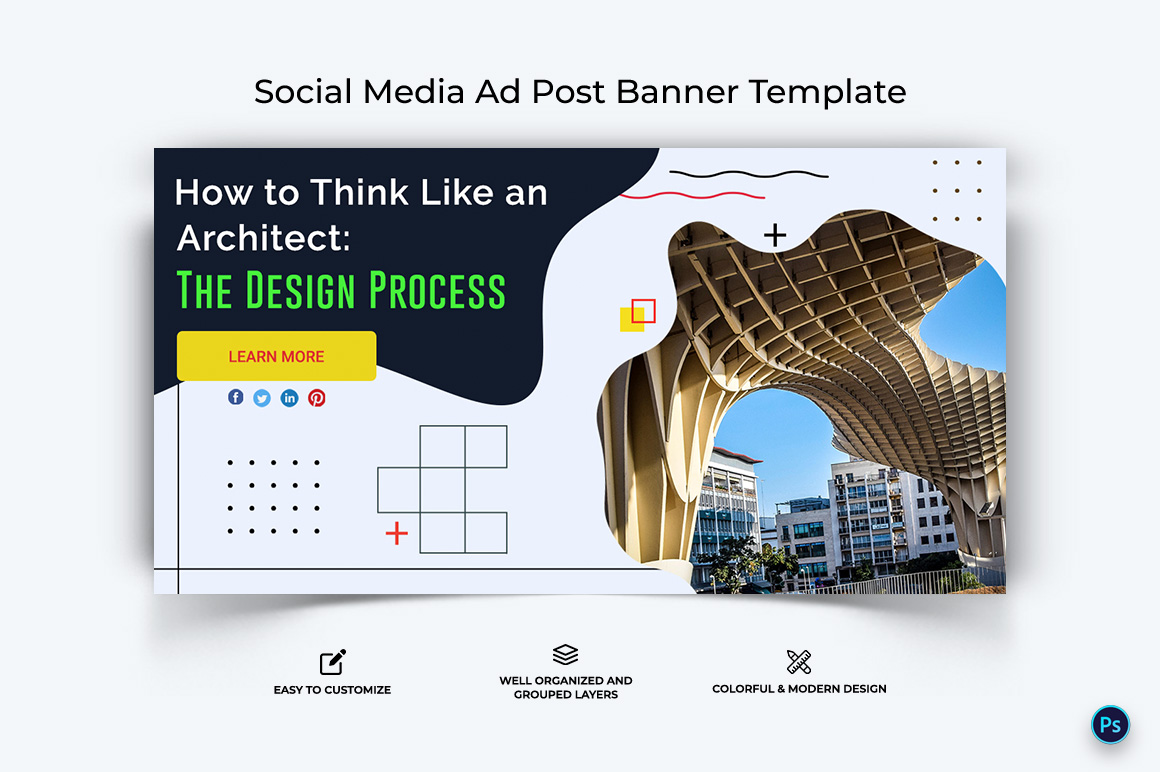 Architecture Facebook Ad Banner Design Template-12