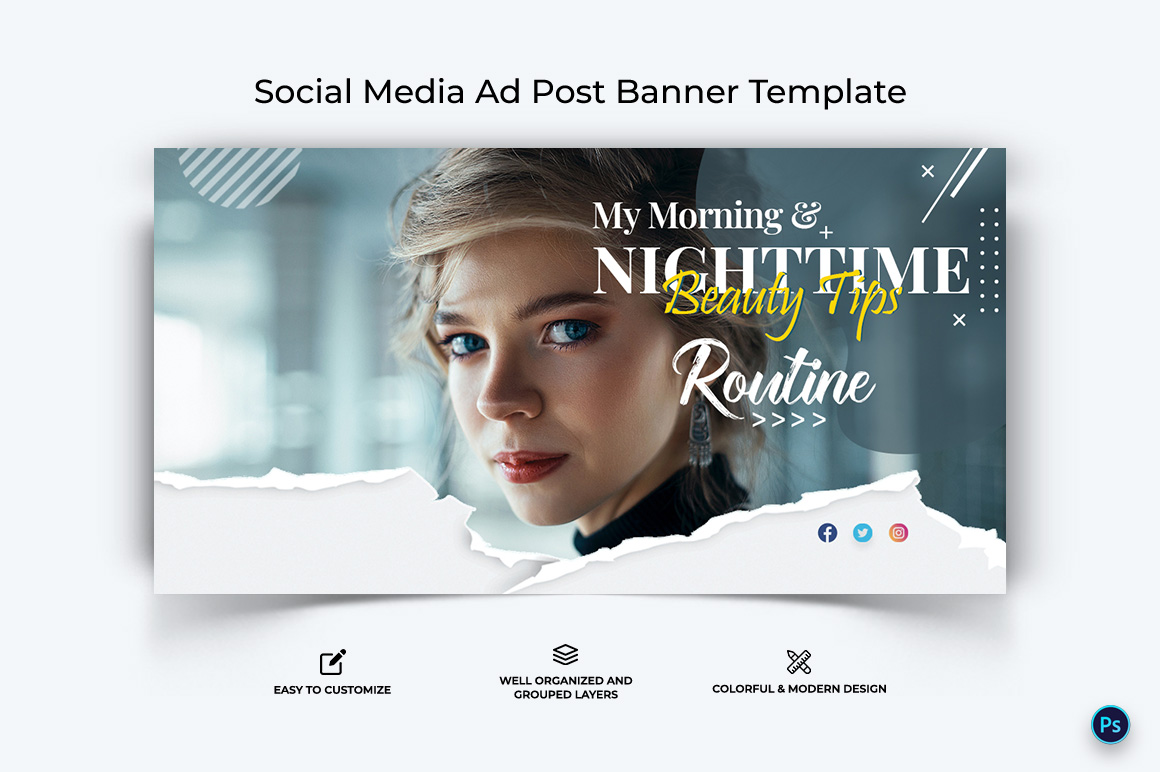 Beauty Tips Facebook Ad Banner Design Template-09