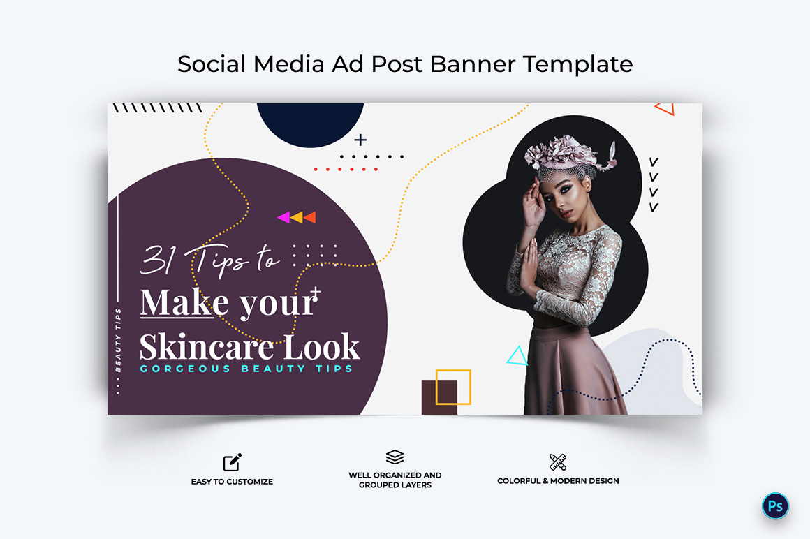 Beauty Tips Facebook Ad Banner Design Template-10