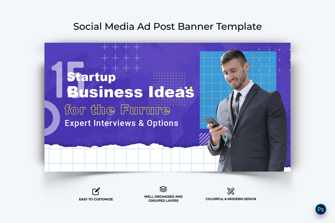 Business Service Facebook Ad Banner Design Template-14