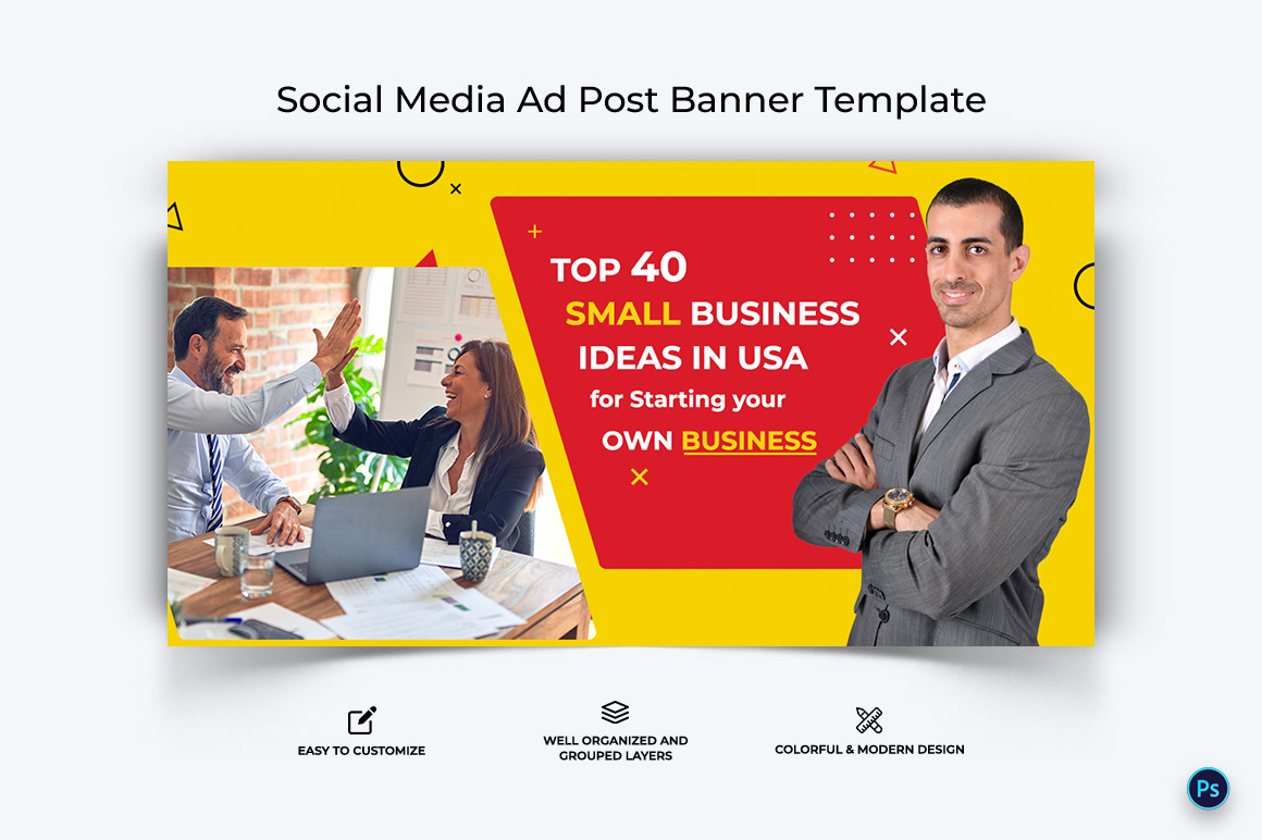 Business Service Facebook Ad Banner Design Template-18