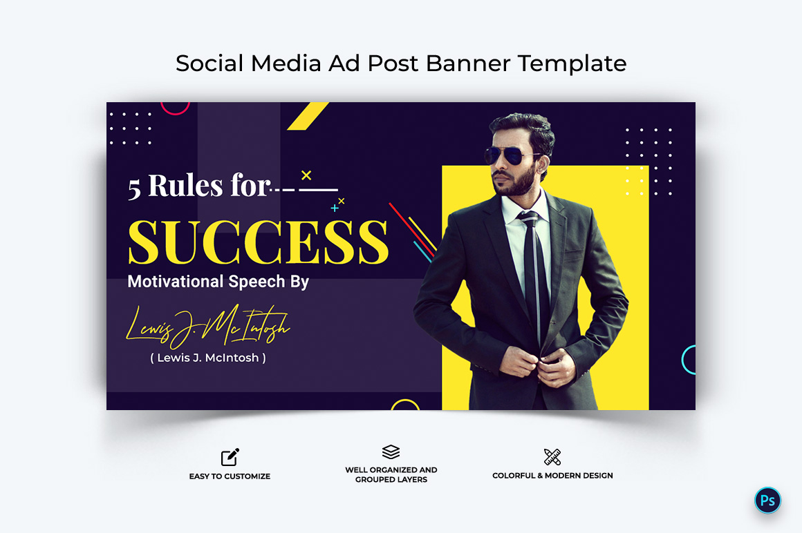 Business Service Facebook Ad Banner Design Template-21