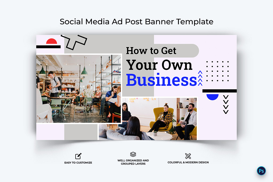 Business Service Facebook Ad Banner Design Template-32