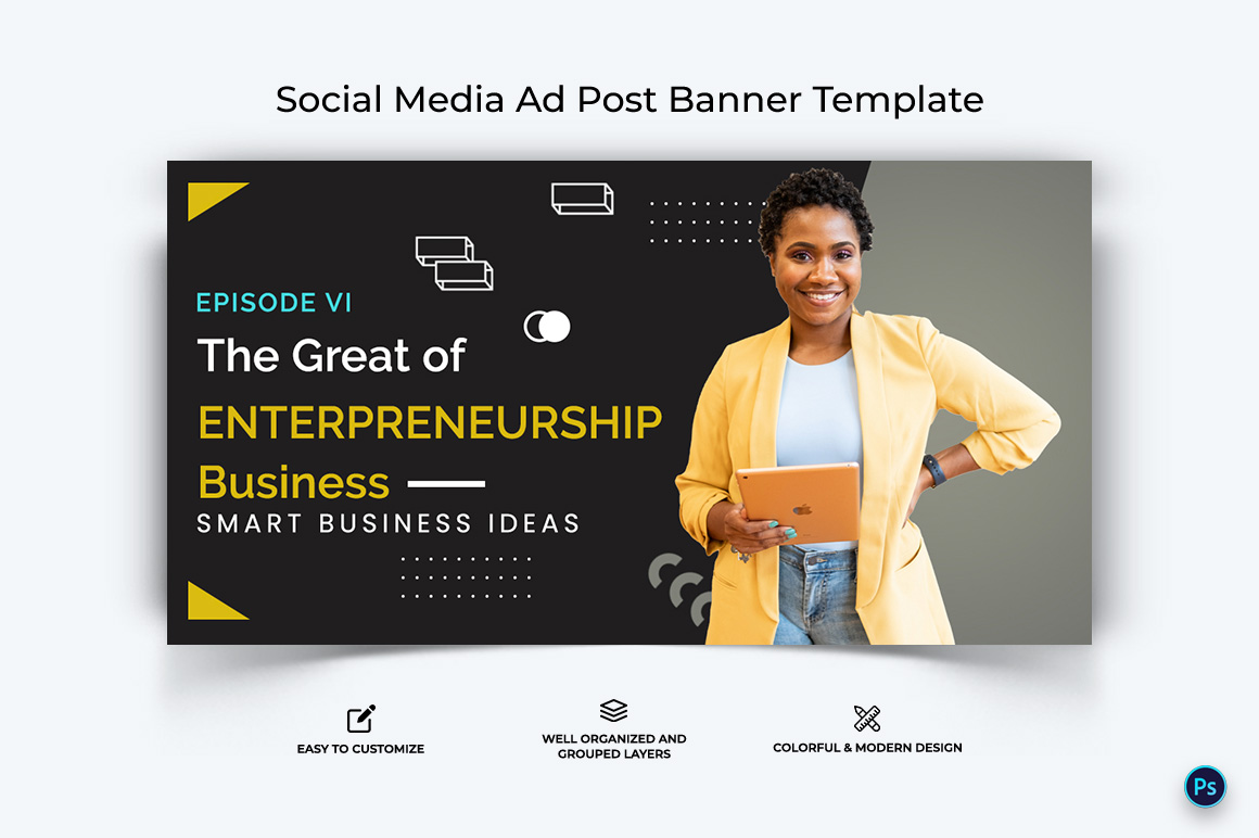 Business Service Facebook Ad Banner Design Template-34