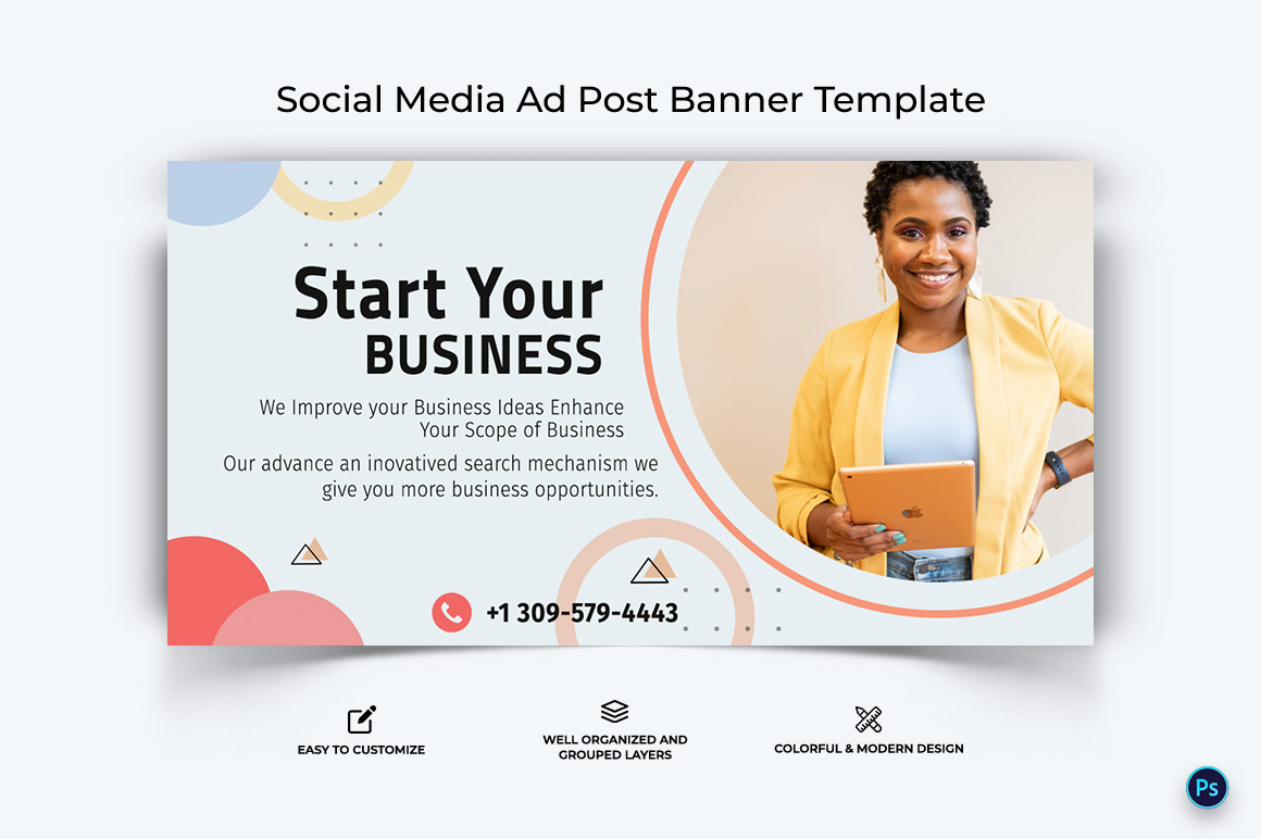 Business Service Facebook Ad Banner Design Template-37