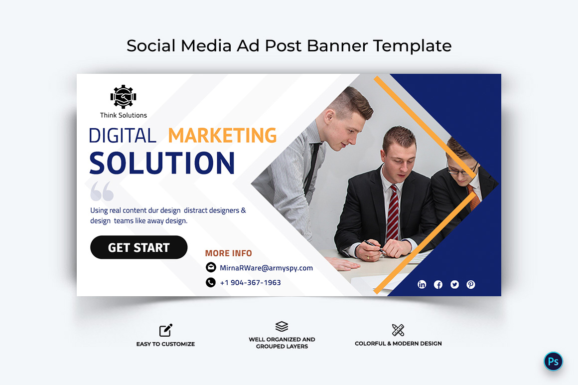 Business Service Facebook Ad Banner Design Template-39