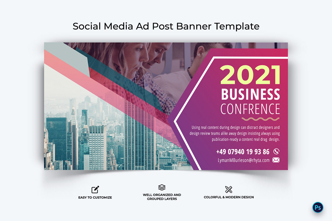 Business Service Facebook Ad Banner Design Template-41