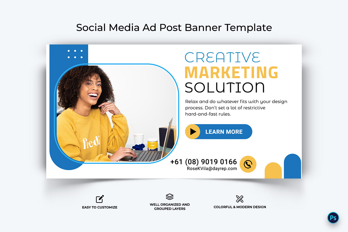 Business Service Facebook Ad Banner Design Template-44