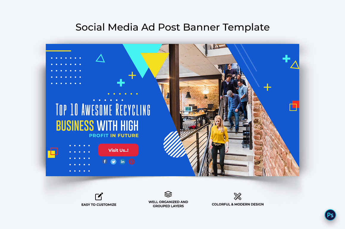 Business Service Facebook Ad Banner Design Template-50