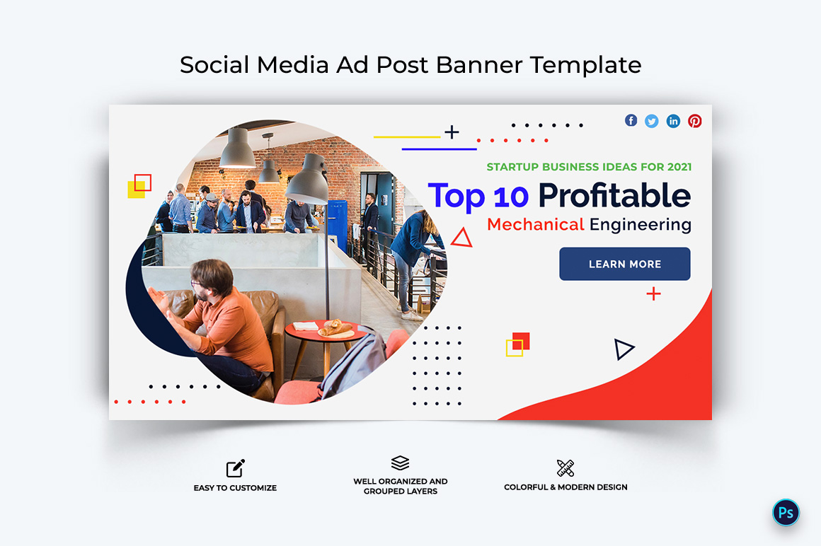 Business Service Facebook Ad Banner Design Template-52