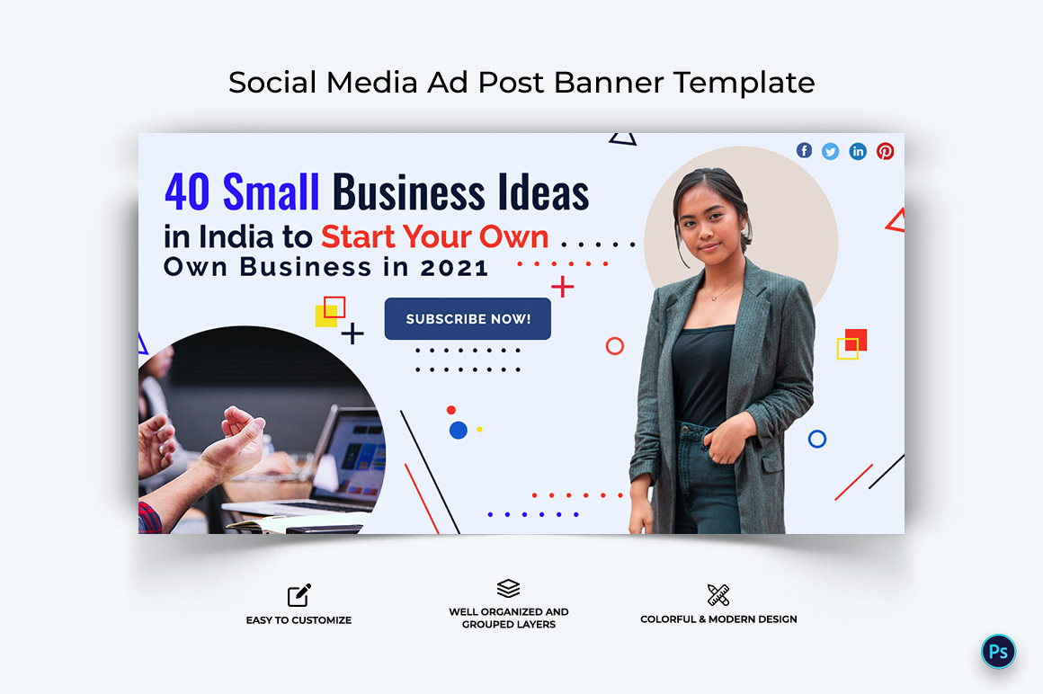 Business Service Facebook Ad Banner Design Template-53