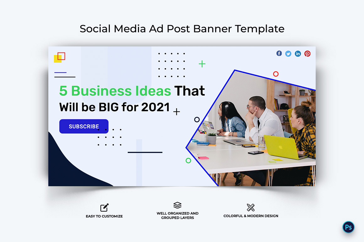 Business Service Facebook Ad Banner Design Template-57