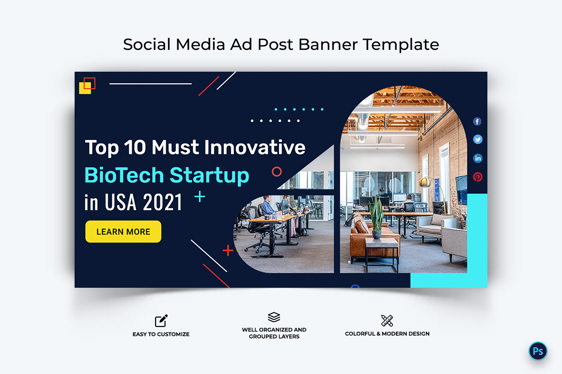 Business Service Facebook Ad Banner Design Template-59