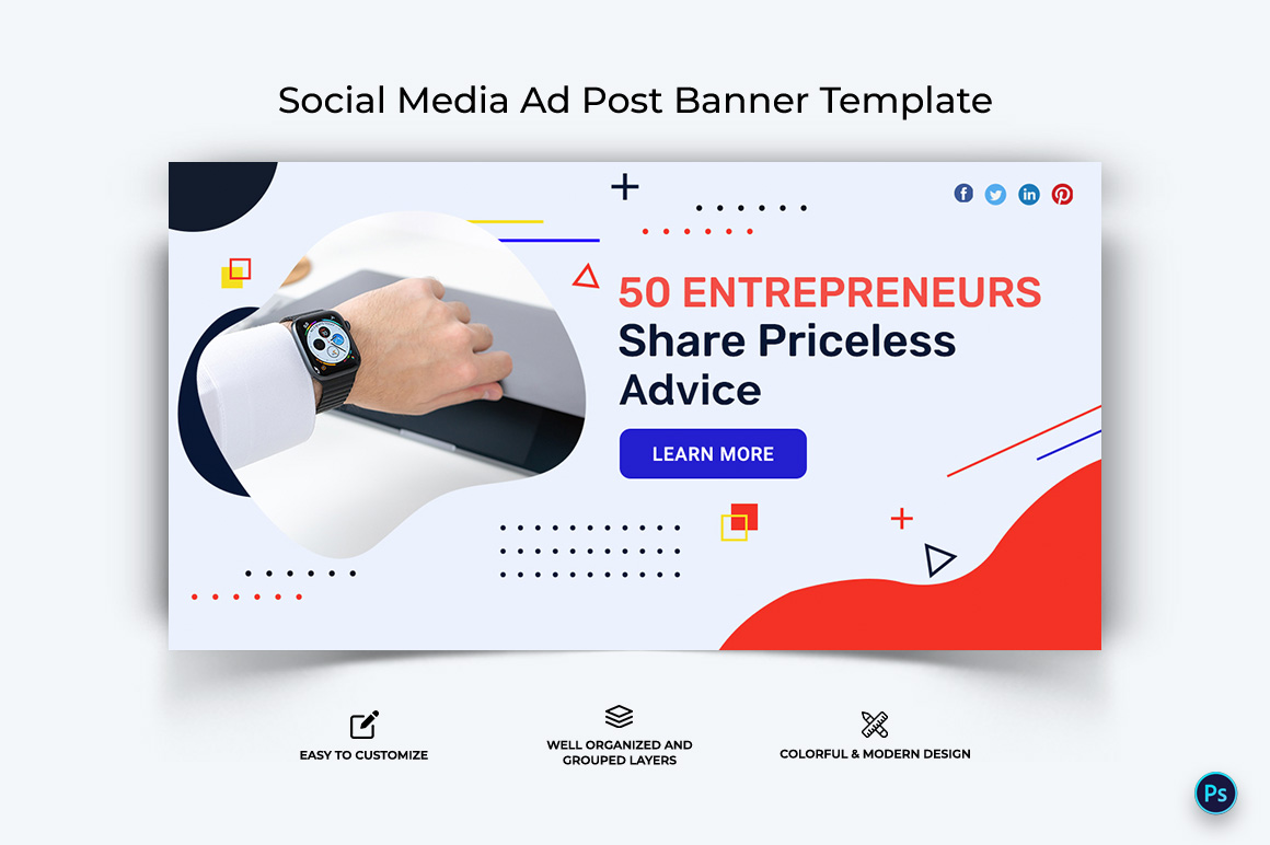 Business Service Facebook Ad Banner Design Template-62