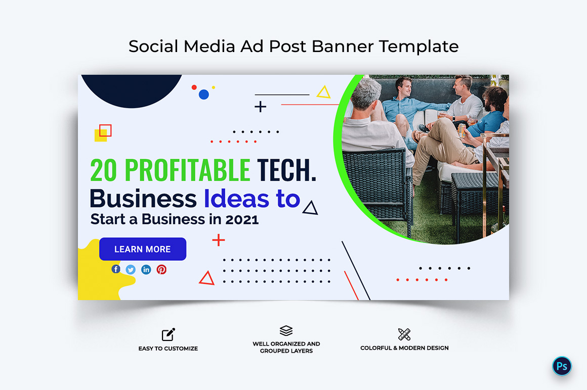 Business Service Facebook Ad Banner Design Template-64