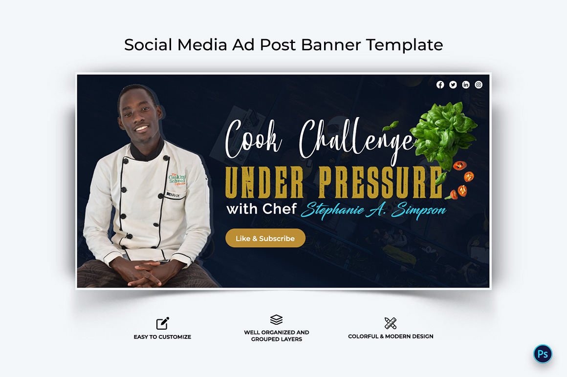 Chef Facebook Ad Banner Design Template-02