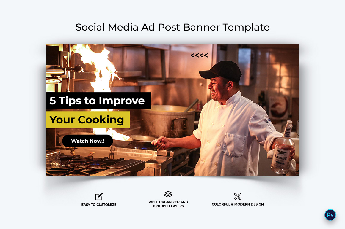 Chef Facebook Ad Banner Design Template-03