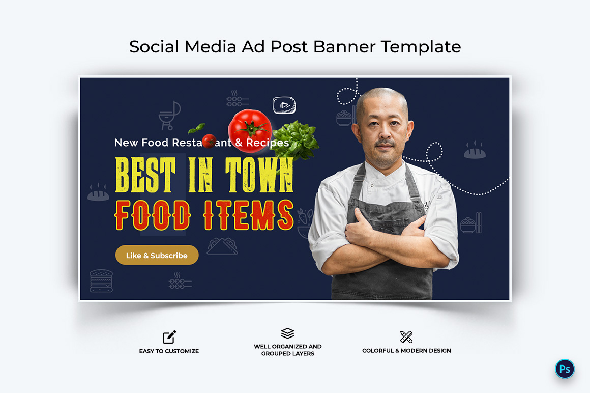 Chef Facebook Ad Banner Design Template-05