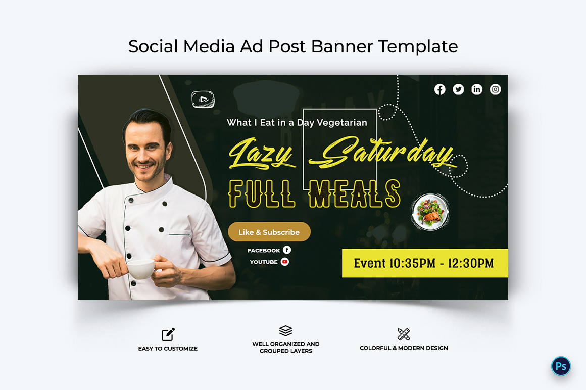 Chef Facebook Ad Banner Design Template-06