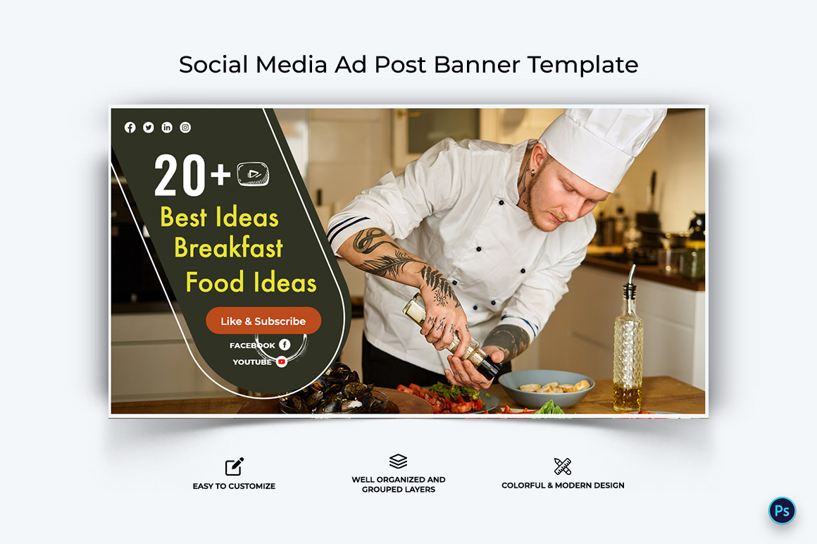 Chef Facebook Ad Banner Design Template-07