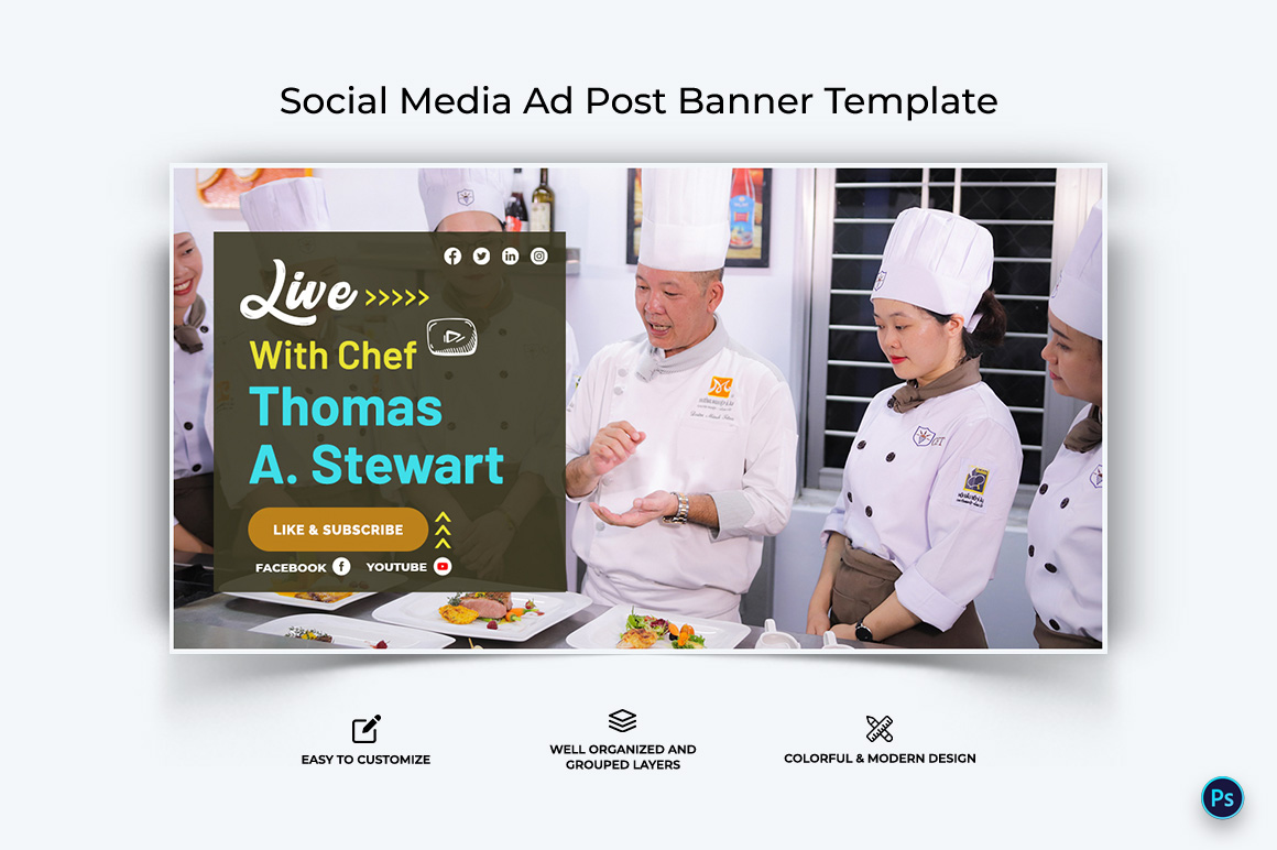 Chef Facebook Ad Banner Design Template-09