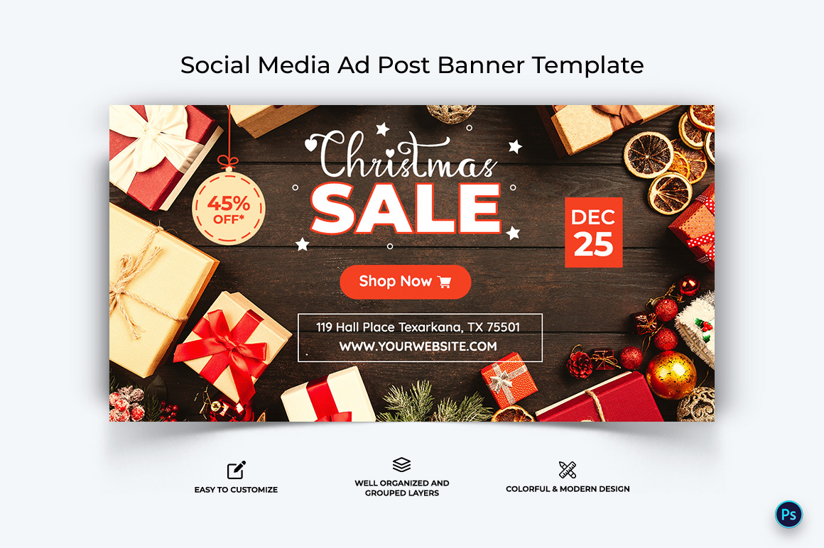 Christmas Sale Offer Facebook Ad Banner Design Template-02