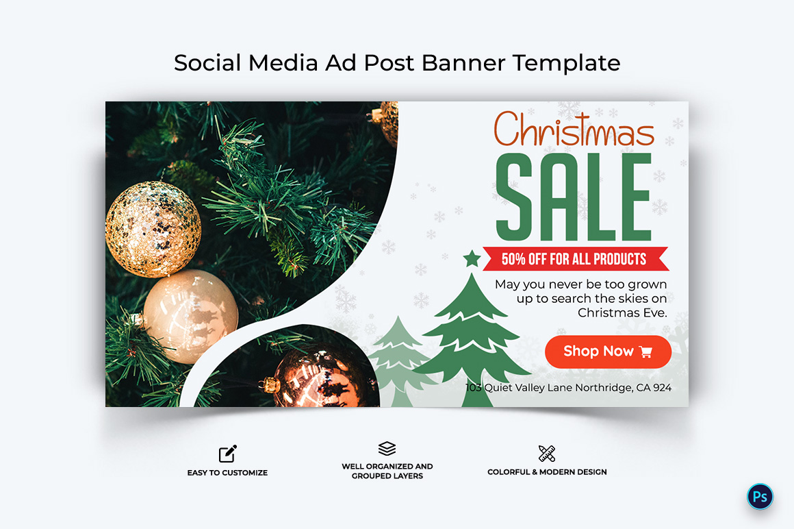 Christmas Sale Offer Facebook Ad Banner Design Template-03