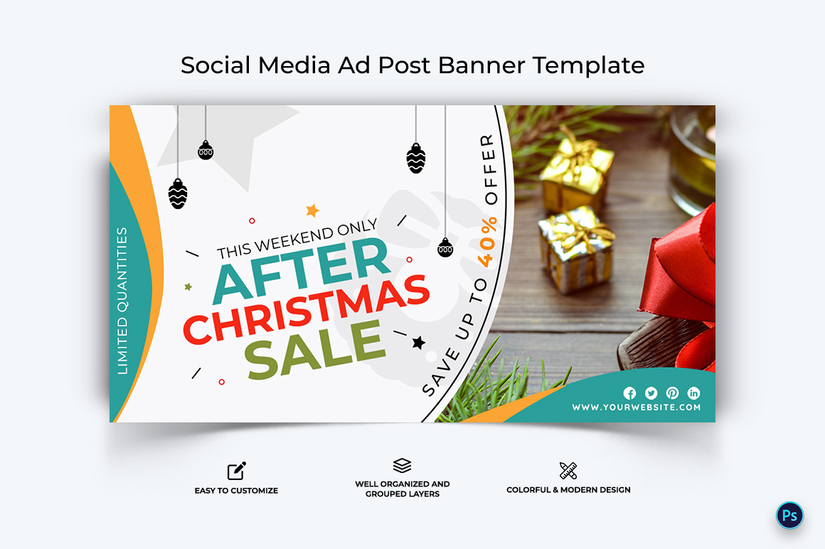 Christmas Sale Offer Facebook Ad Banner Design Template-04