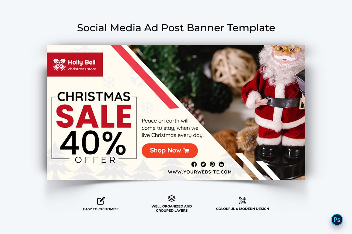 Christmas Sale Offer Facebook Ad Banner Design Template-07