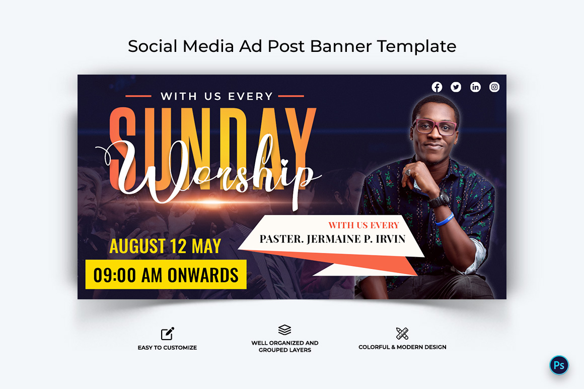 Church Facebook Ad Banner Design Template-02