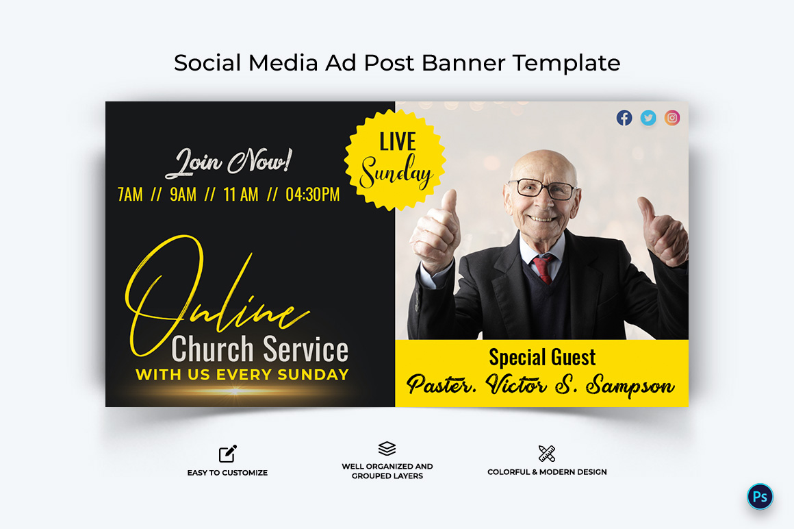 Church Facebook Ad Banner Design Template-03