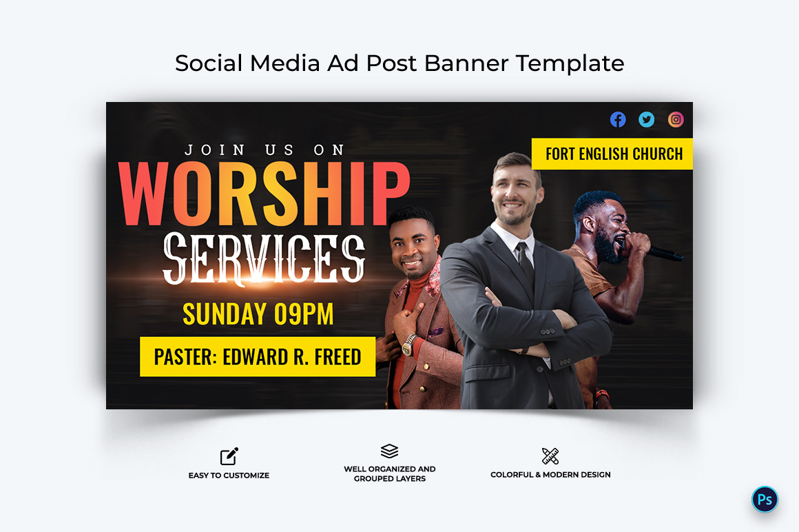 Church Facebook Ad Banner Design Template-04