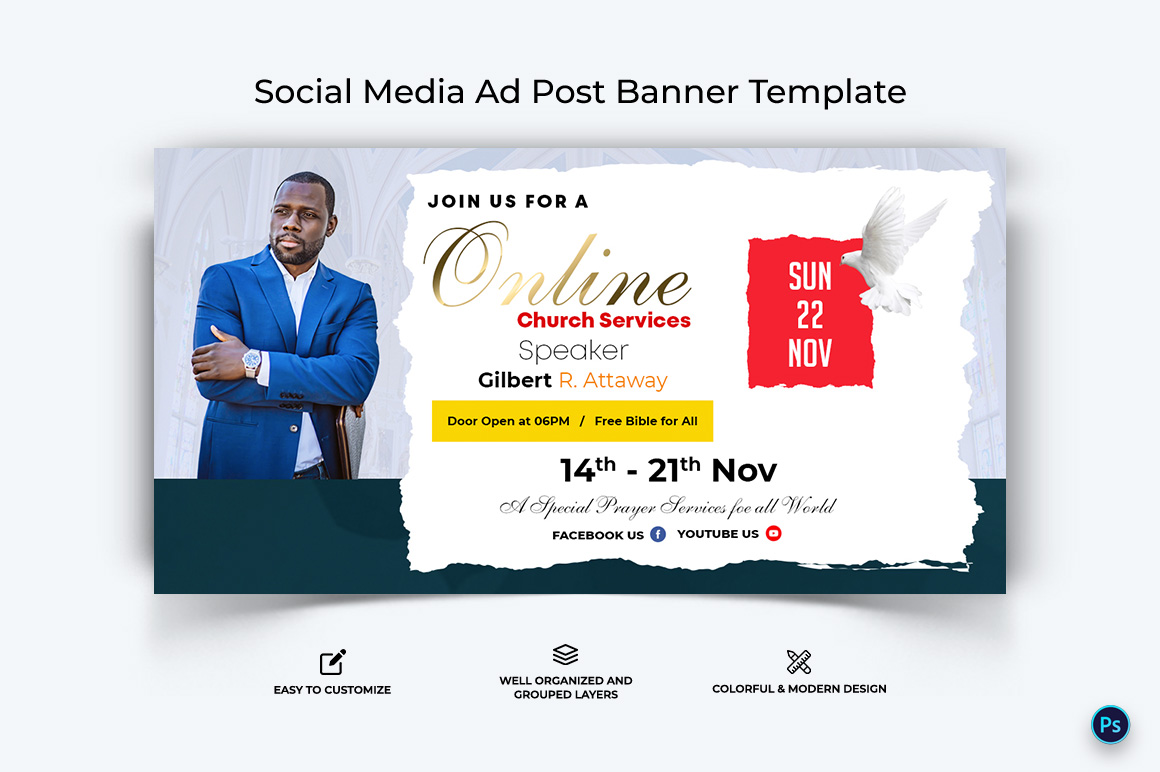 Church Facebook Ad Banner Design Template-05