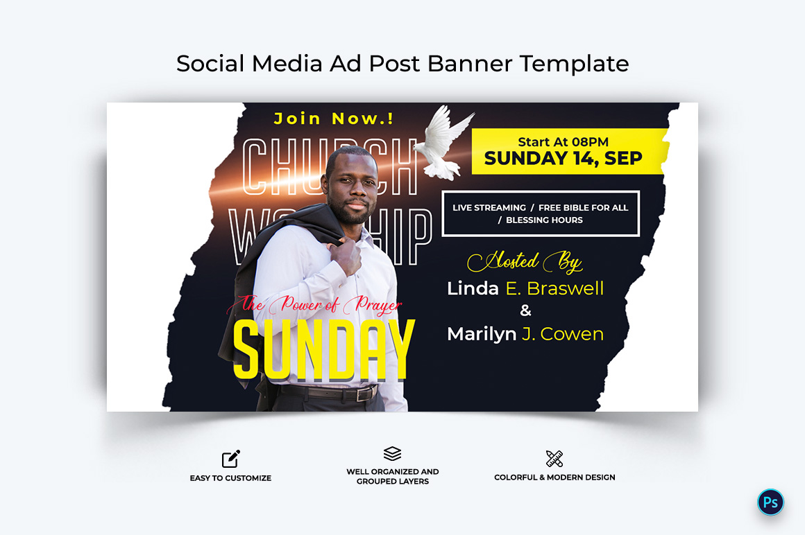 Church Facebook Ad Banner Design Template-06