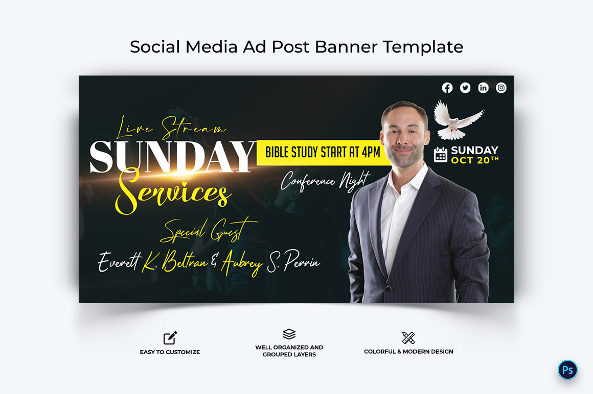 Church Facebook Ad Banner Design Template-08