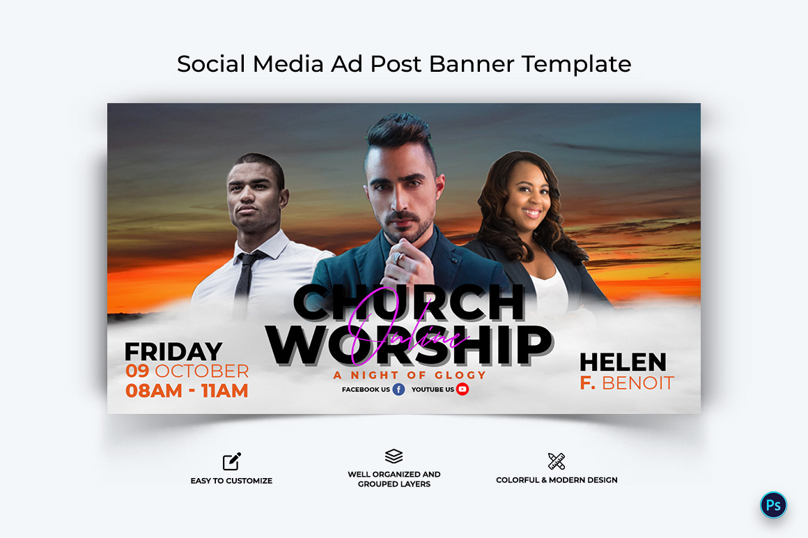 Church Facebook Ad Banner Design Template-09