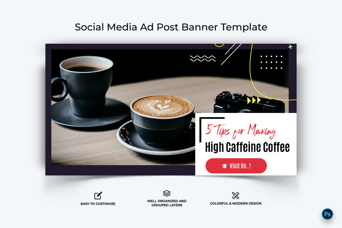 Coffee Making Facebook Ad Banner Design Template-07