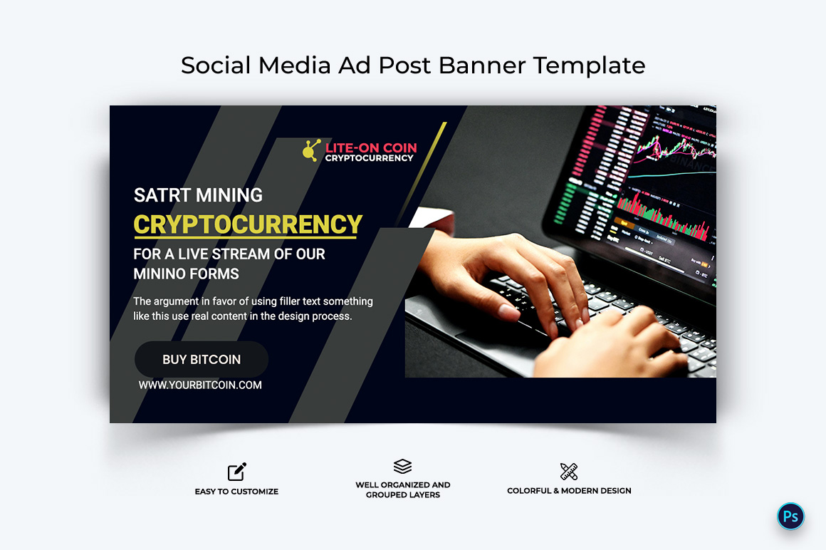 Crypto Currency Facebook Ad Banner Template-04