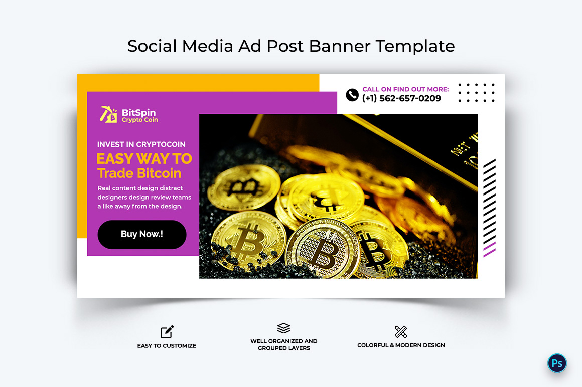 Crypto Currency Facebook Ad Banner Template-15