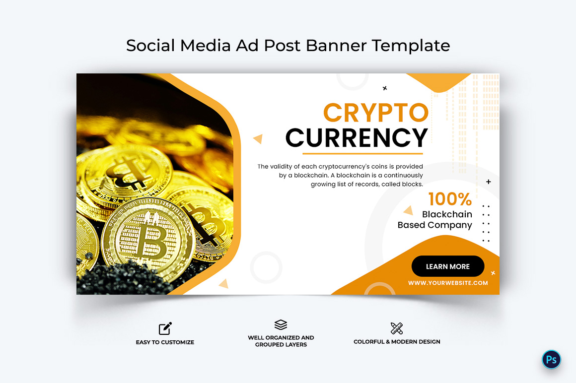 Crypto Currency Facebook Ad Banner Template-21