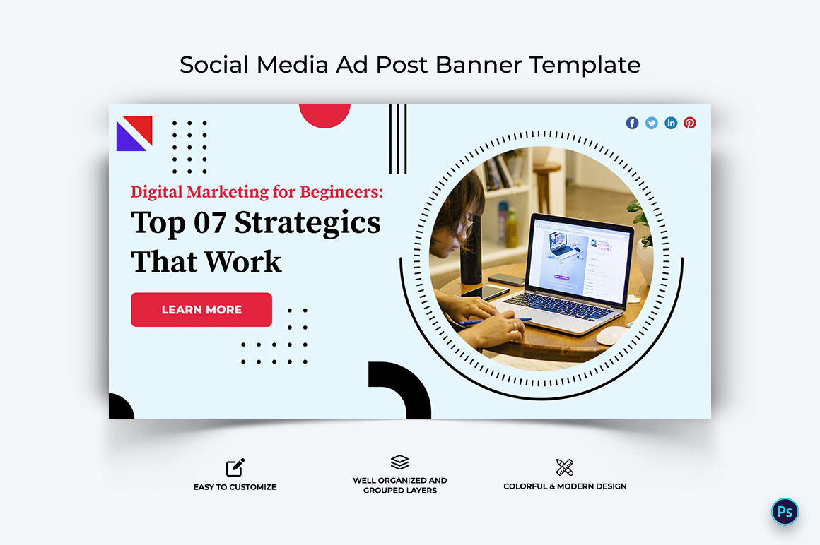 Digital Marketing Facebook Ad Banner Design Template-04