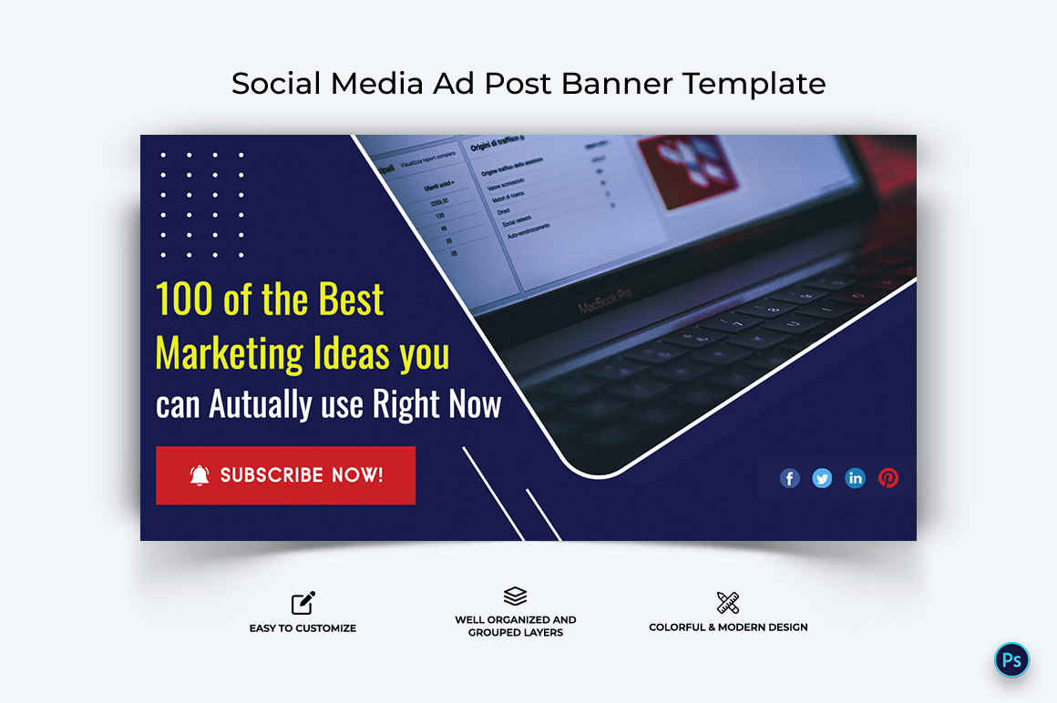 Digital Marketing Facebook Ad Banner Design Template-13