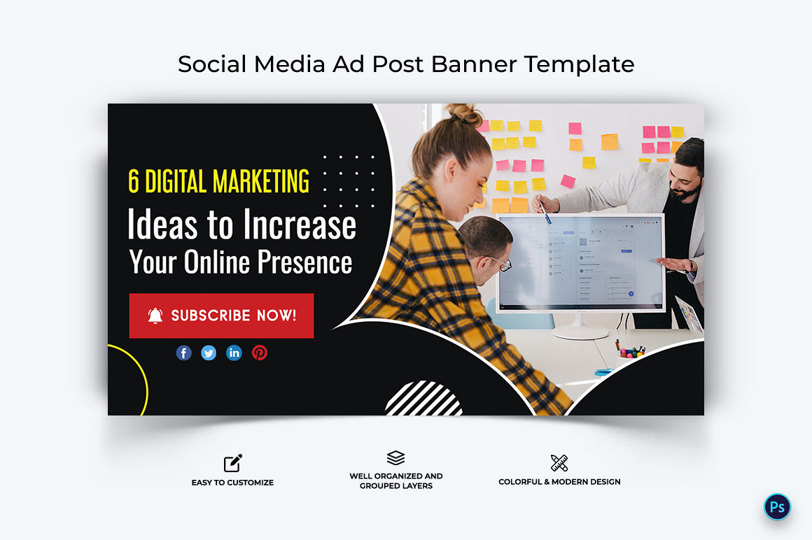 Digital Marketing Facebook Ad Banner Design Template-15