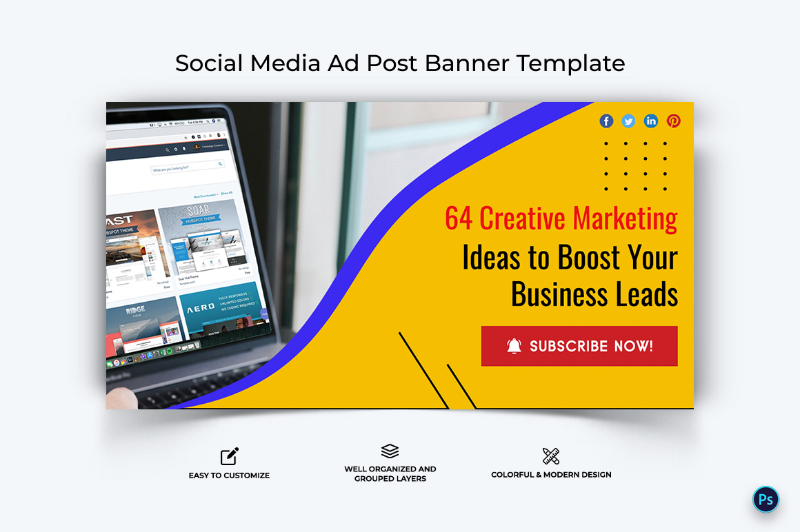 Digital Marketing Facebook Ad Banner Design Template-16